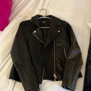 Topshop faux leather jacket